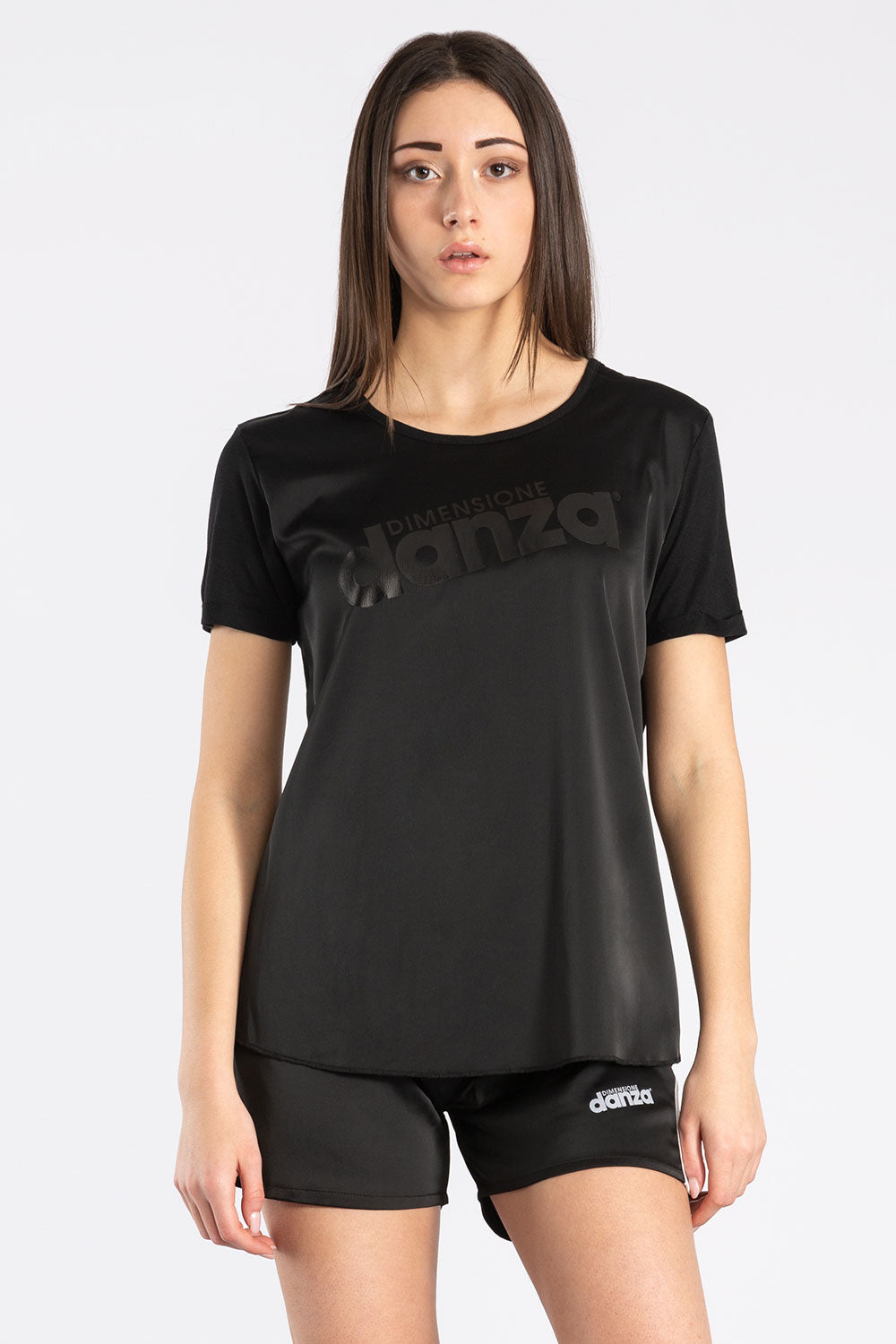 T-SHIRT IN RASO E JERSEY MODAL