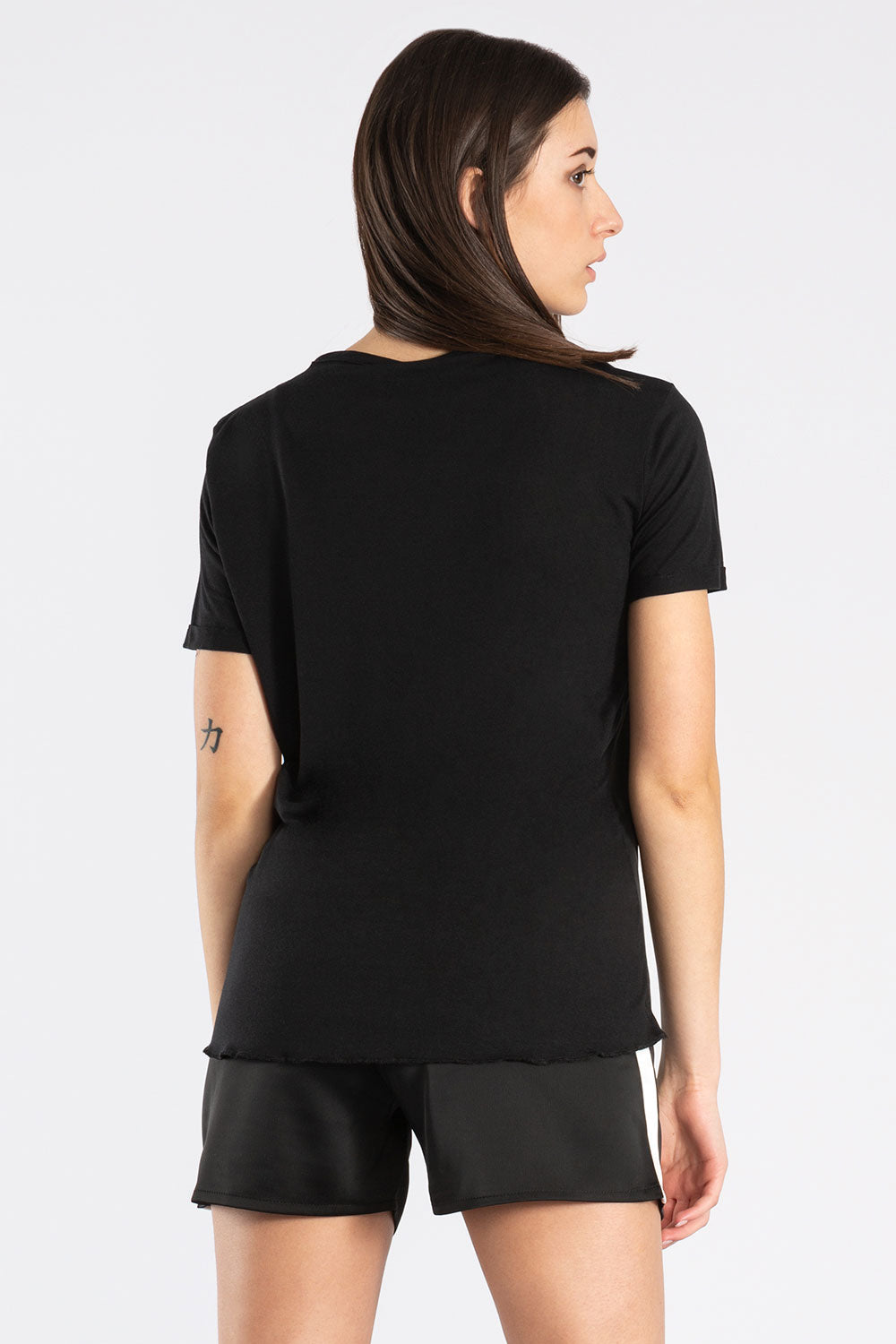 T-SHIRT IN RASO E JERSEY MODAL