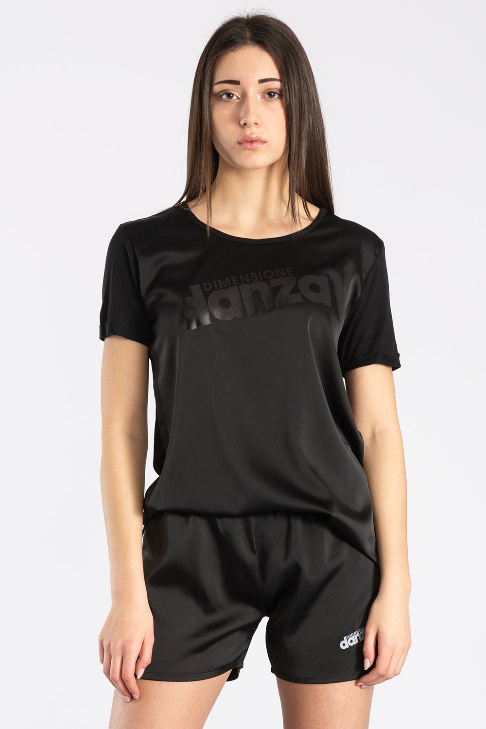 T-SHIRT IN RASO E JERSEY MODAL