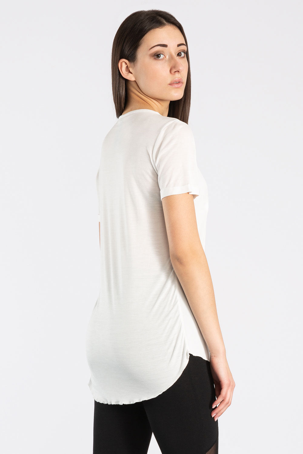 T-SHIRT IN RASO E JERSEY MODAL