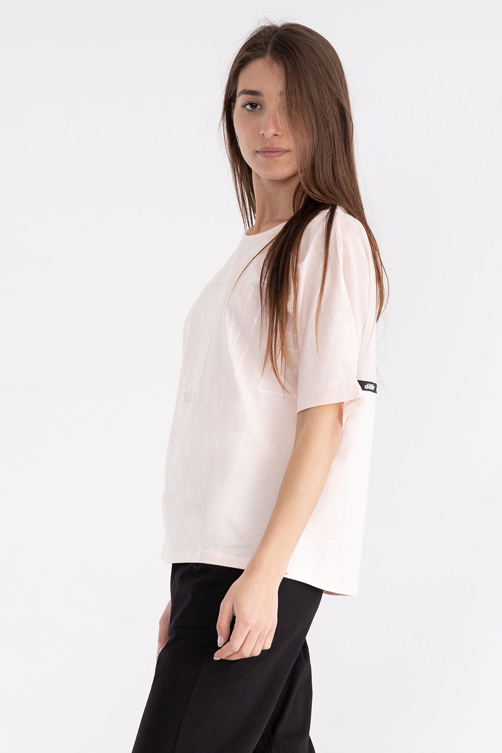 T-SHIRT DA DONNA A MANICA CORTA IN JERSEY E TULLE
