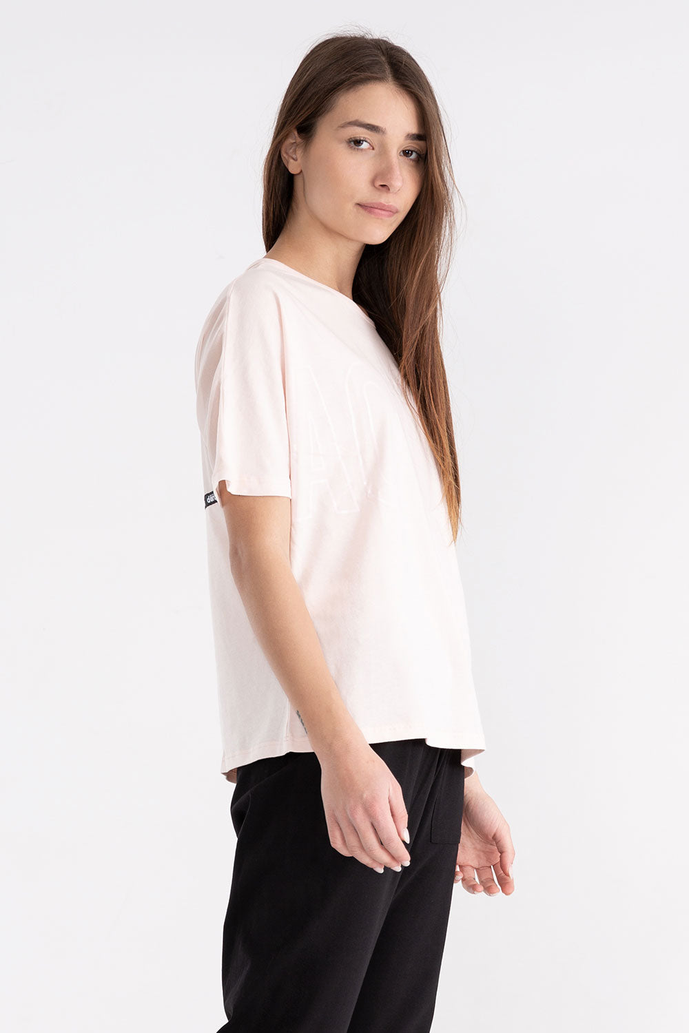 T-SHIRT DA DONNA A MANICA CORTA IN JERSEY E TULLE