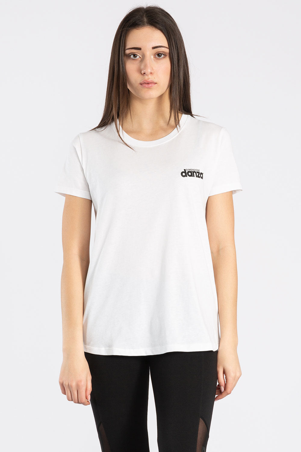 T-SHIRT A MANICHE CORTE IN COTONE