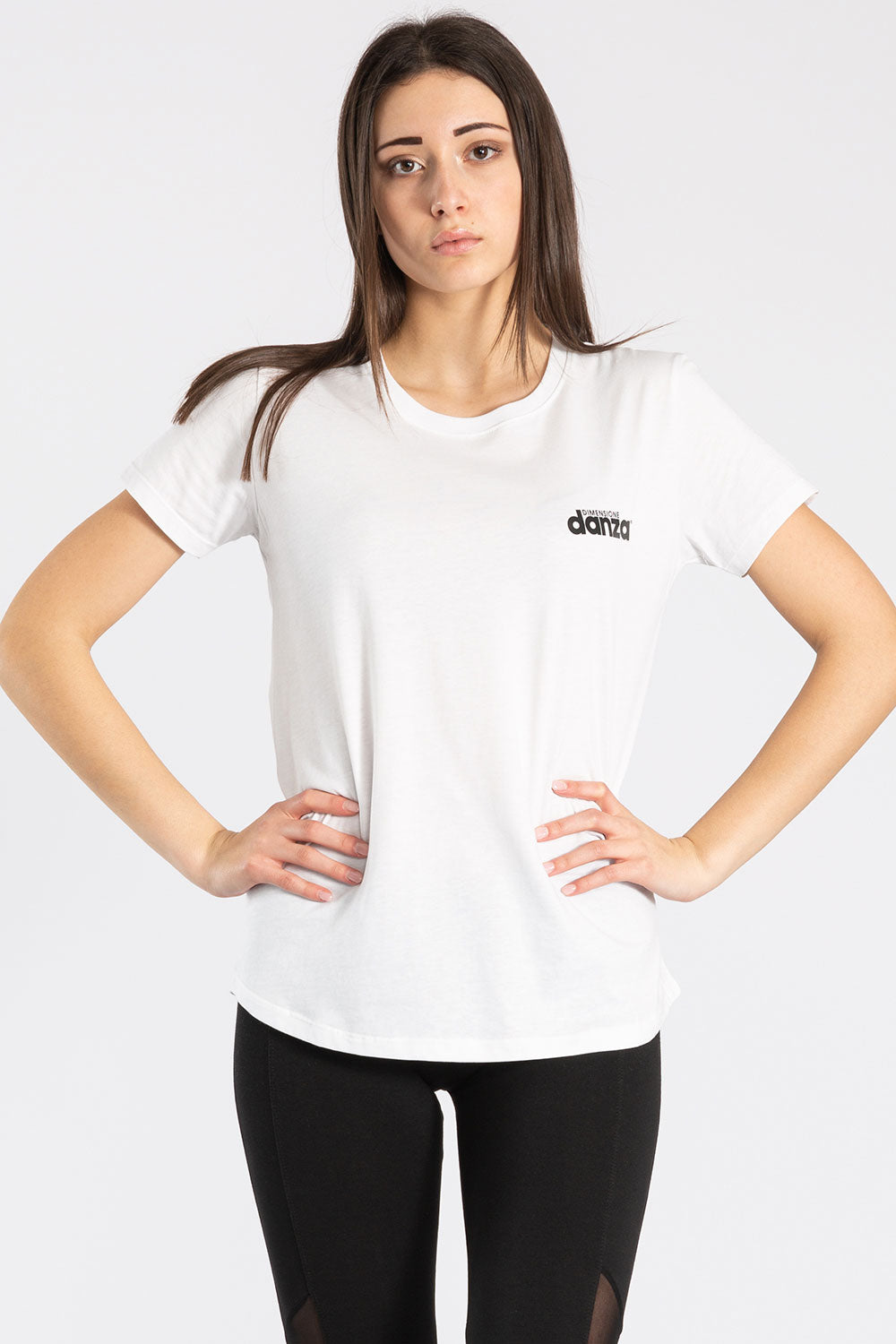 T-SHIRT A MANICHE CORTE IN COTONE