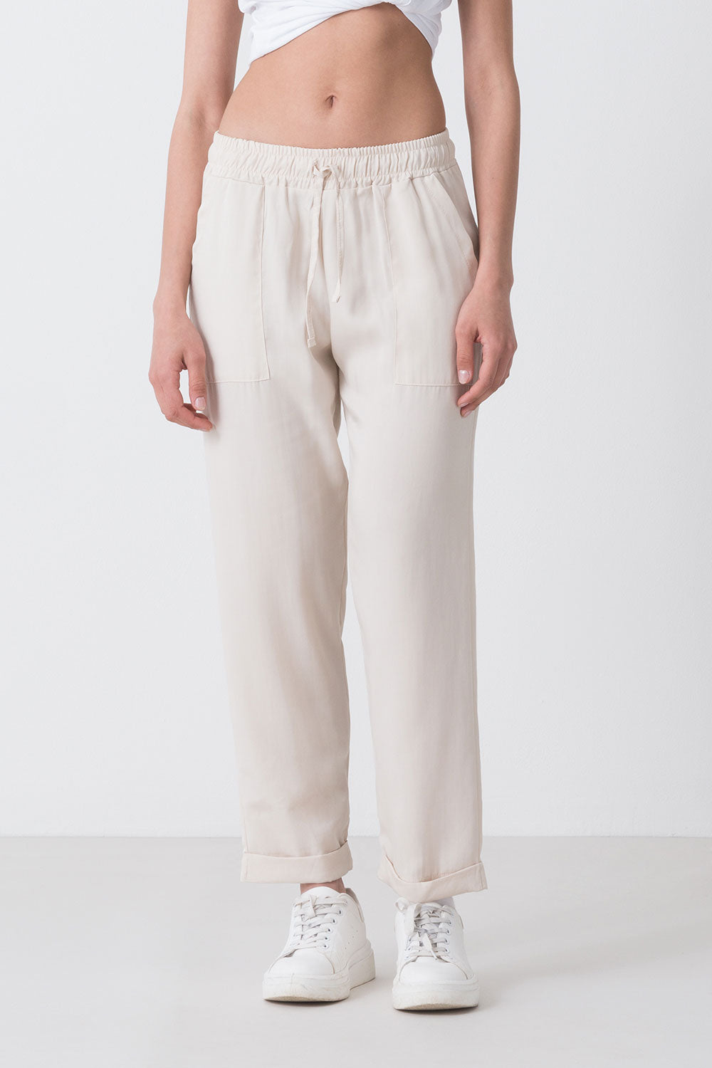 PANTALONE DRITTO AL FONDO IN TENCEL