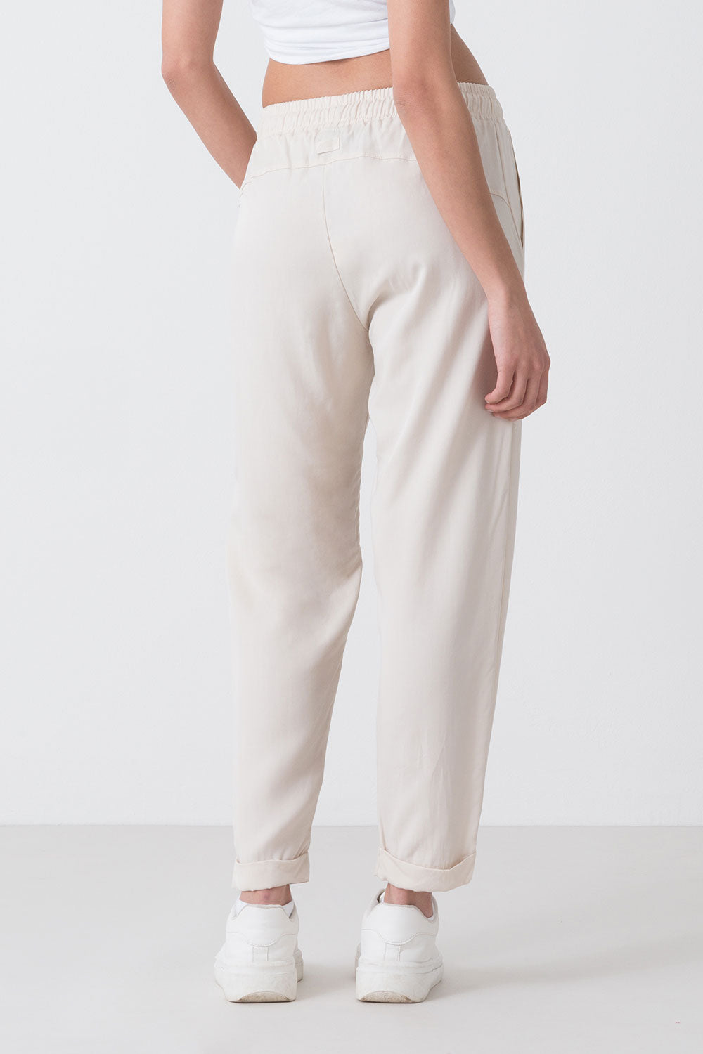 PANTALONE DRITTO AL FONDO IN TENCEL