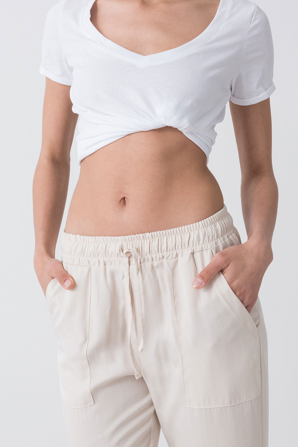 PANTALONE DRITTO AL FONDO IN TENCEL