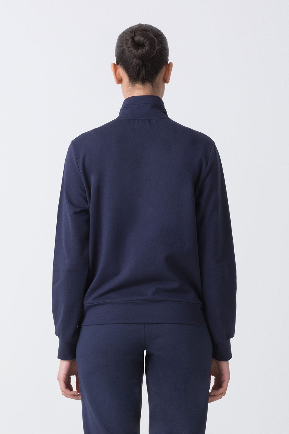 BASIC GIACCA FULL ZIP IN FELPA STRETCH NON GARZATA