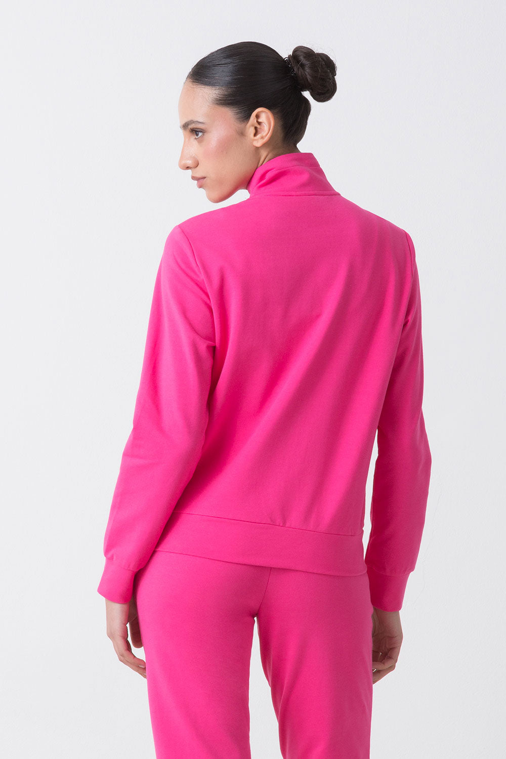 BASIC GIACCA FULL ZIP IN FELPA STRETCH NON GARZATA