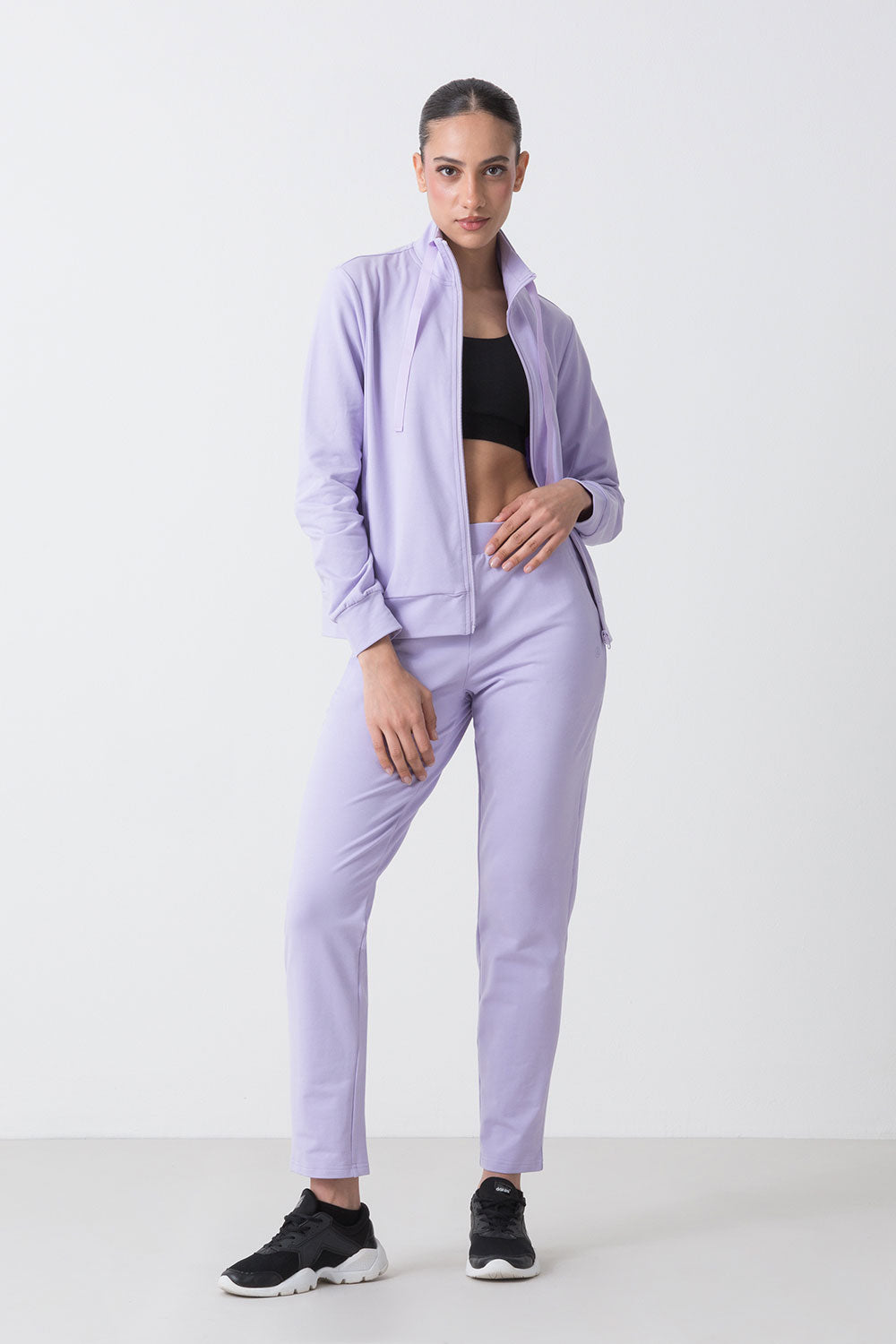 BASIC GIACCA FULL ZIP IN FELPA STRETCH NON GARZATA