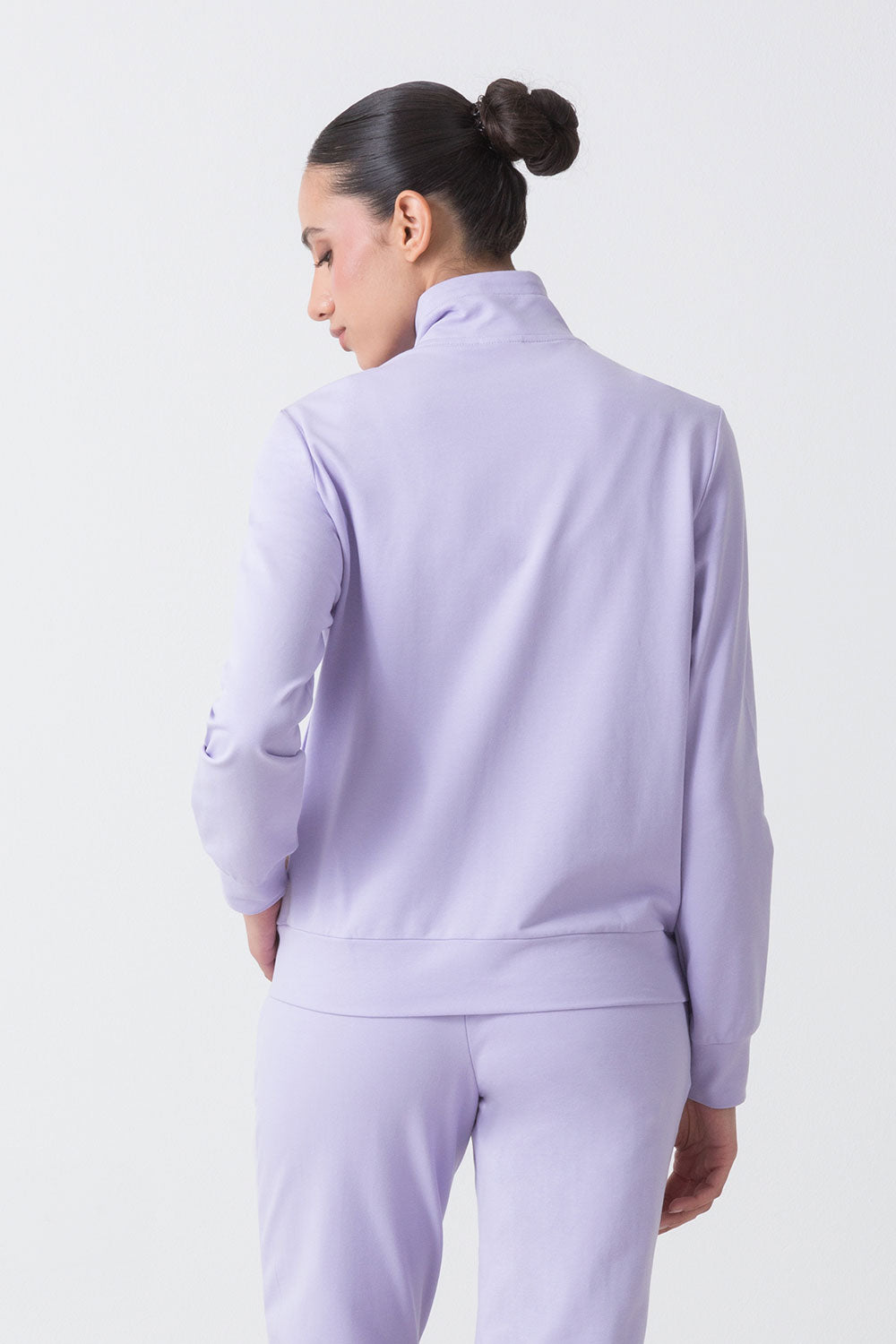 BASIC GIACCA FULL ZIP IN FELPA STRETCH NON GARZATA