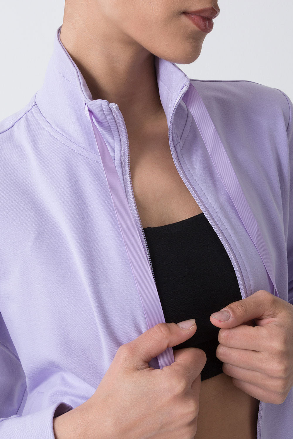 BASIC GIACCA FULL ZIP IN FELPA STRETCH NON GARZATA