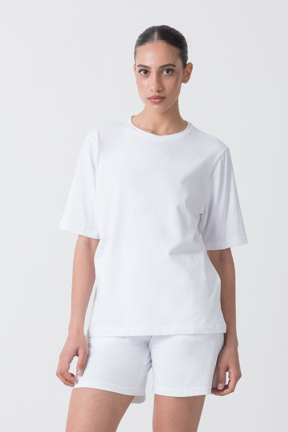 BASIC T-SHIRT IN JERSEY ELASTICIZZATO