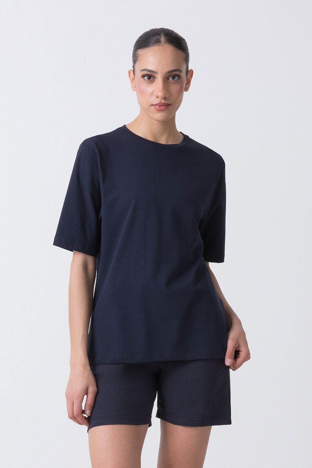 BASIC T-SHIRT IN JERSEY ELASTICIZZATO