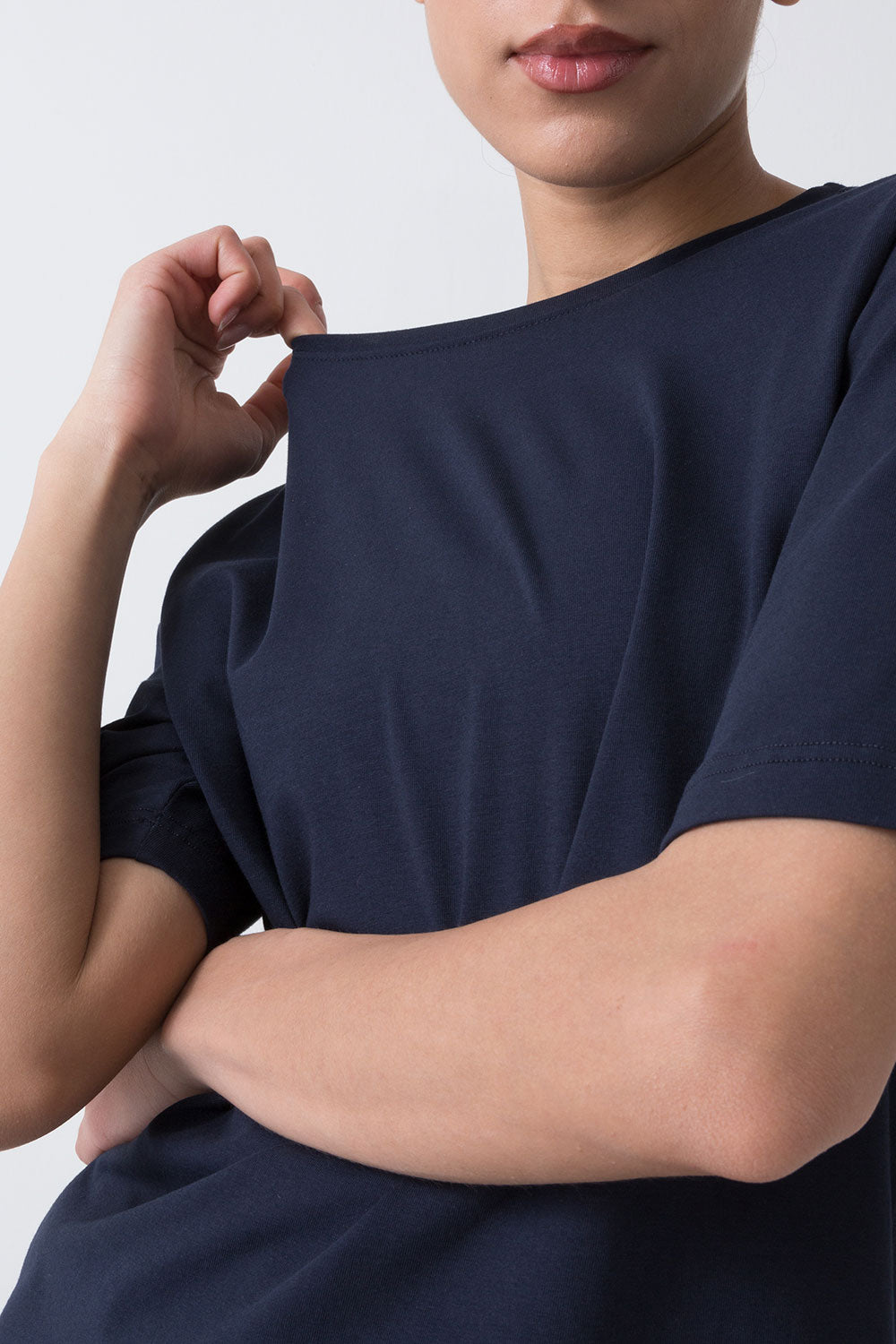 BASIC T-SHIRT IN JERSEY ELASTICIZZATO