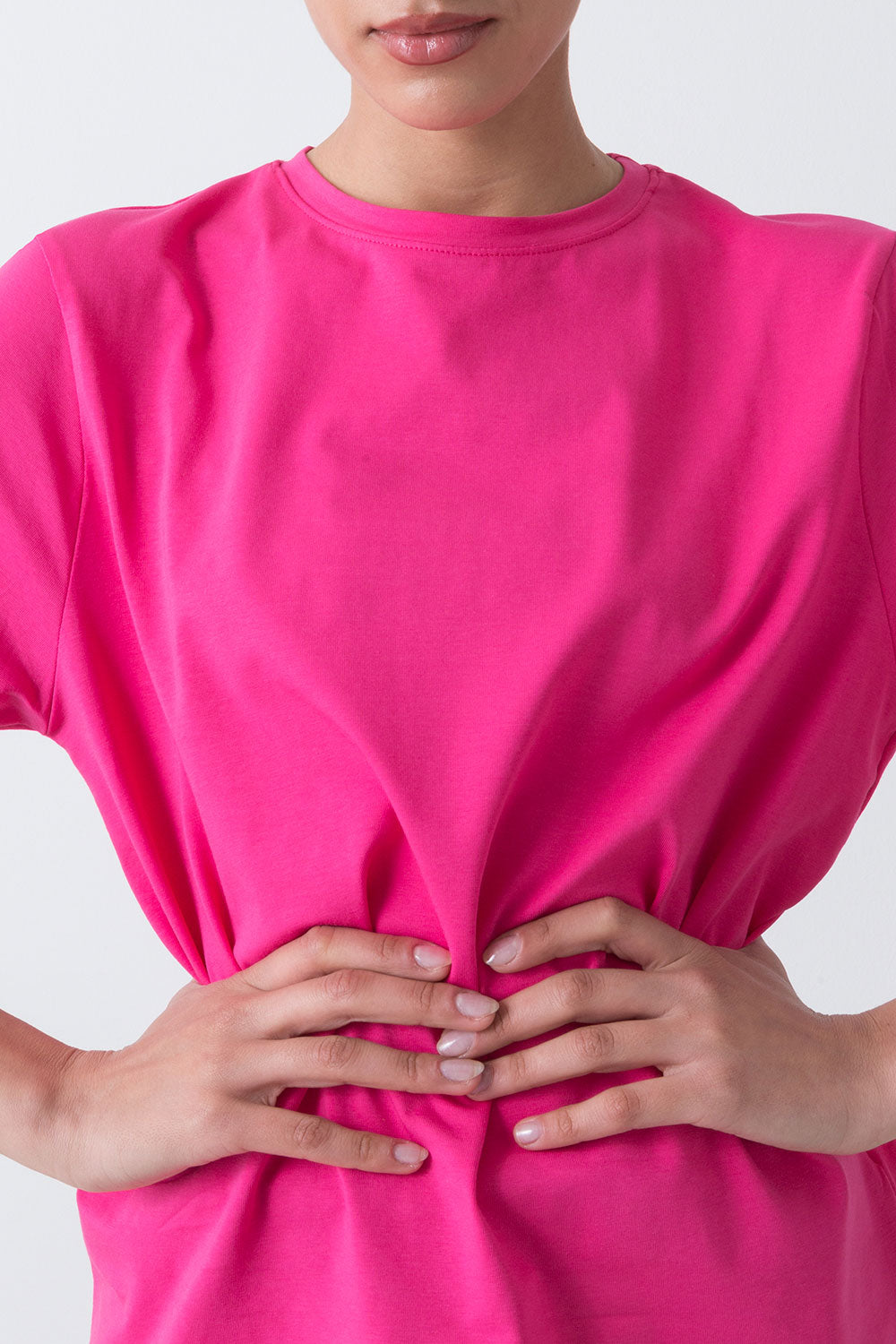 BASIC T-SHIRT IN JERSEY ELASTICIZZATO