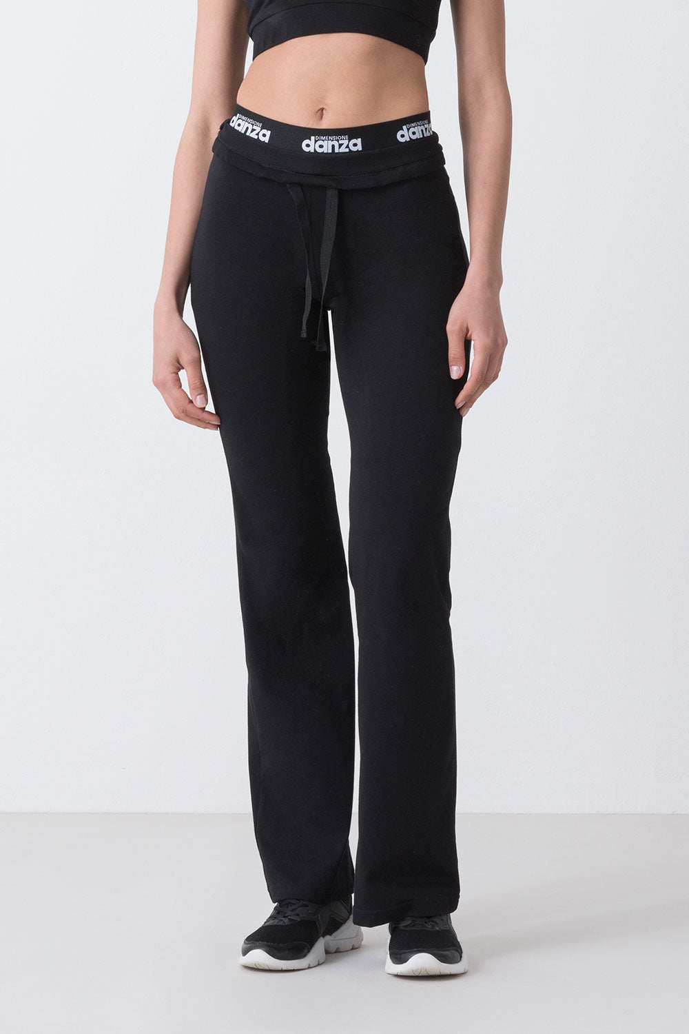 BASIC PANTA JAZZ IN JERSEY STRETCH CON ELASTICO JACQUARD