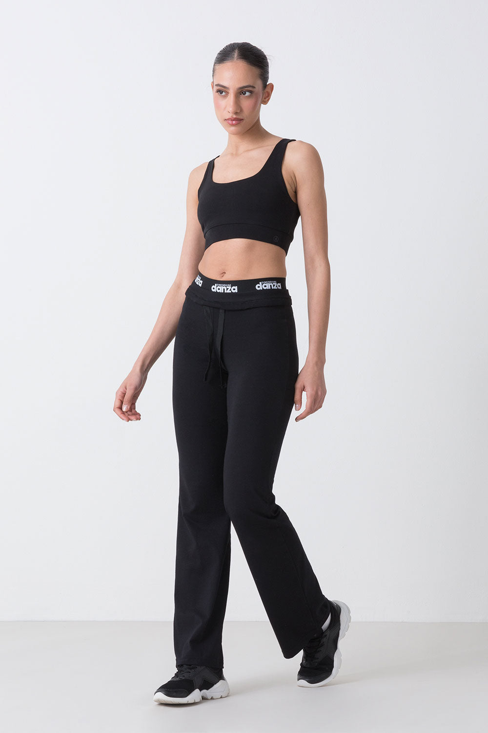 BASIC PANTA JAZZ IN JERSEY STRETCH CON ELASTICO JACQUARD