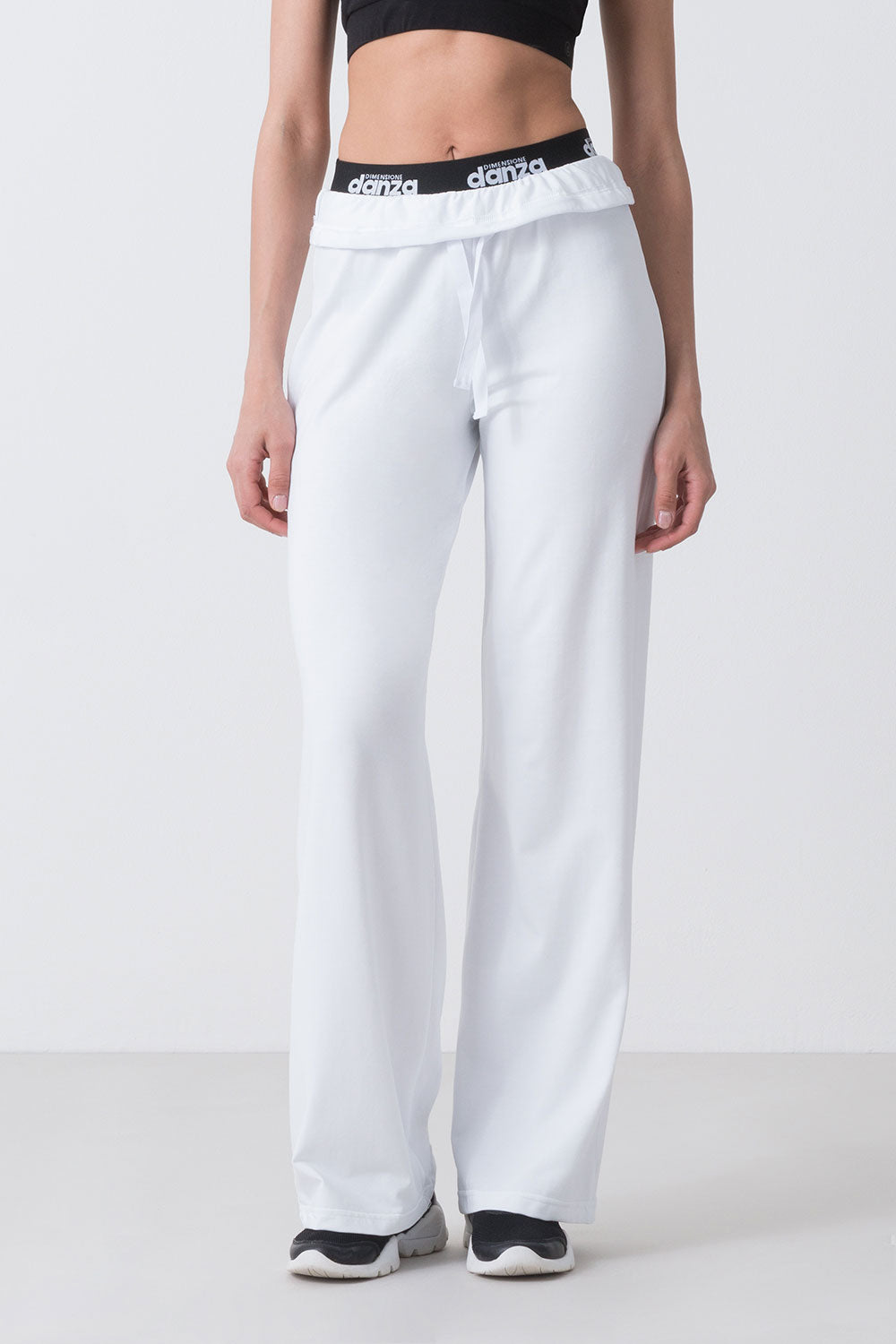 BASIC PANTALONE IN JERSEY STRETCH CON ELASTICO JACQUARD