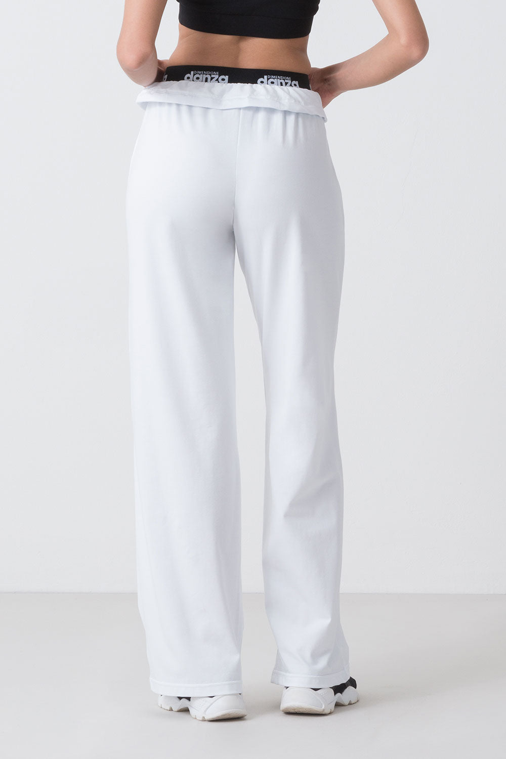 BASIC PANTALONE IN JERSEY STRETCH CON ELASTICO JACQUARD