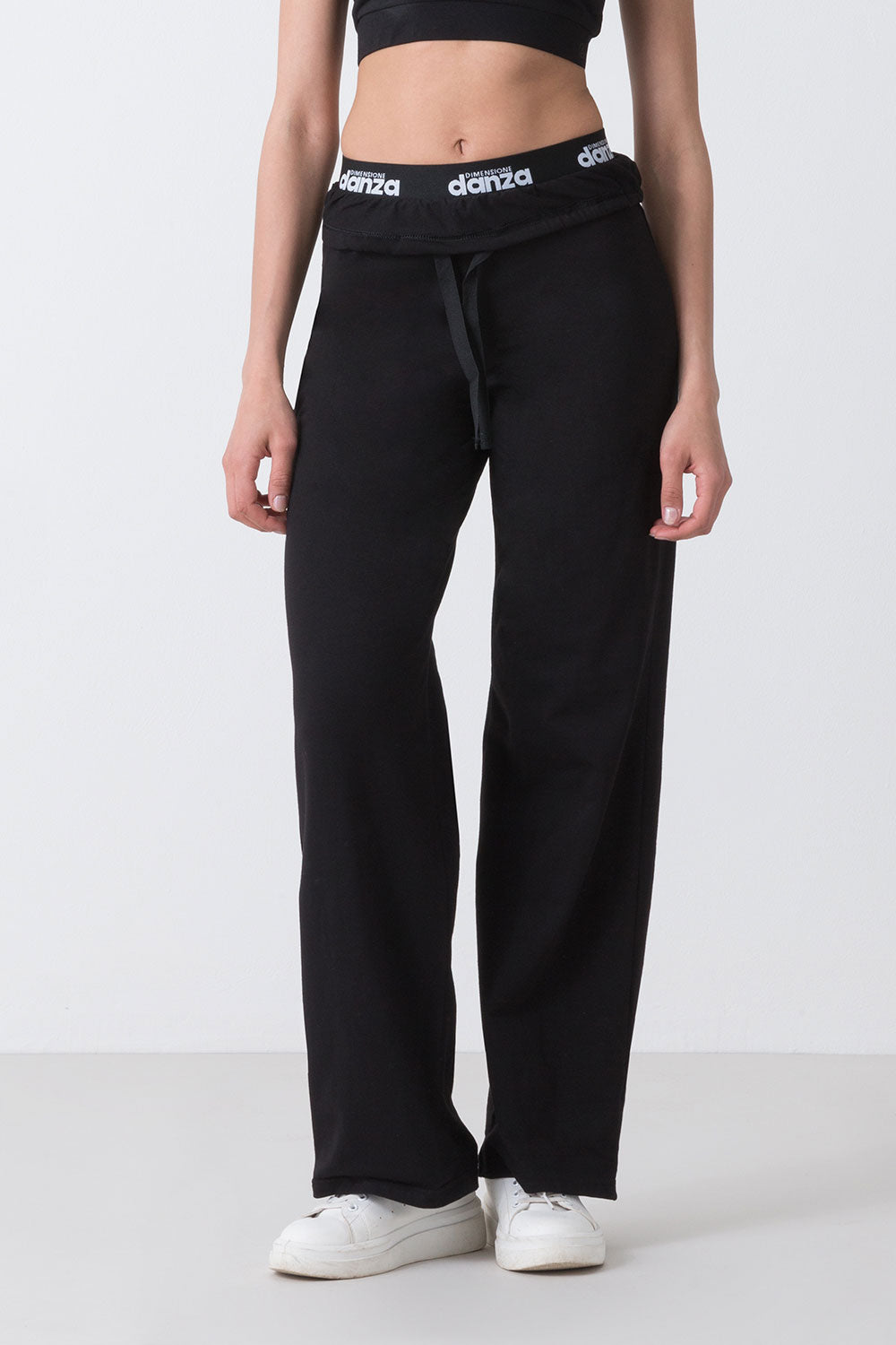 BASIC PANTALONE IN JERSEY STRETCH CON ELASTICO JACQUARD