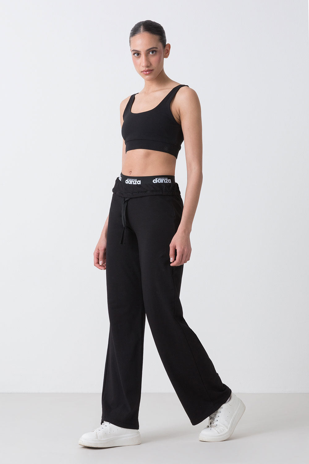 BASIC PANTALONE IN JERSEY STRETCH CON ELASTICO JACQUARD