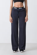 BASIC JERSEY-HOSE MAT JACQUARD-ELASTIKBUND