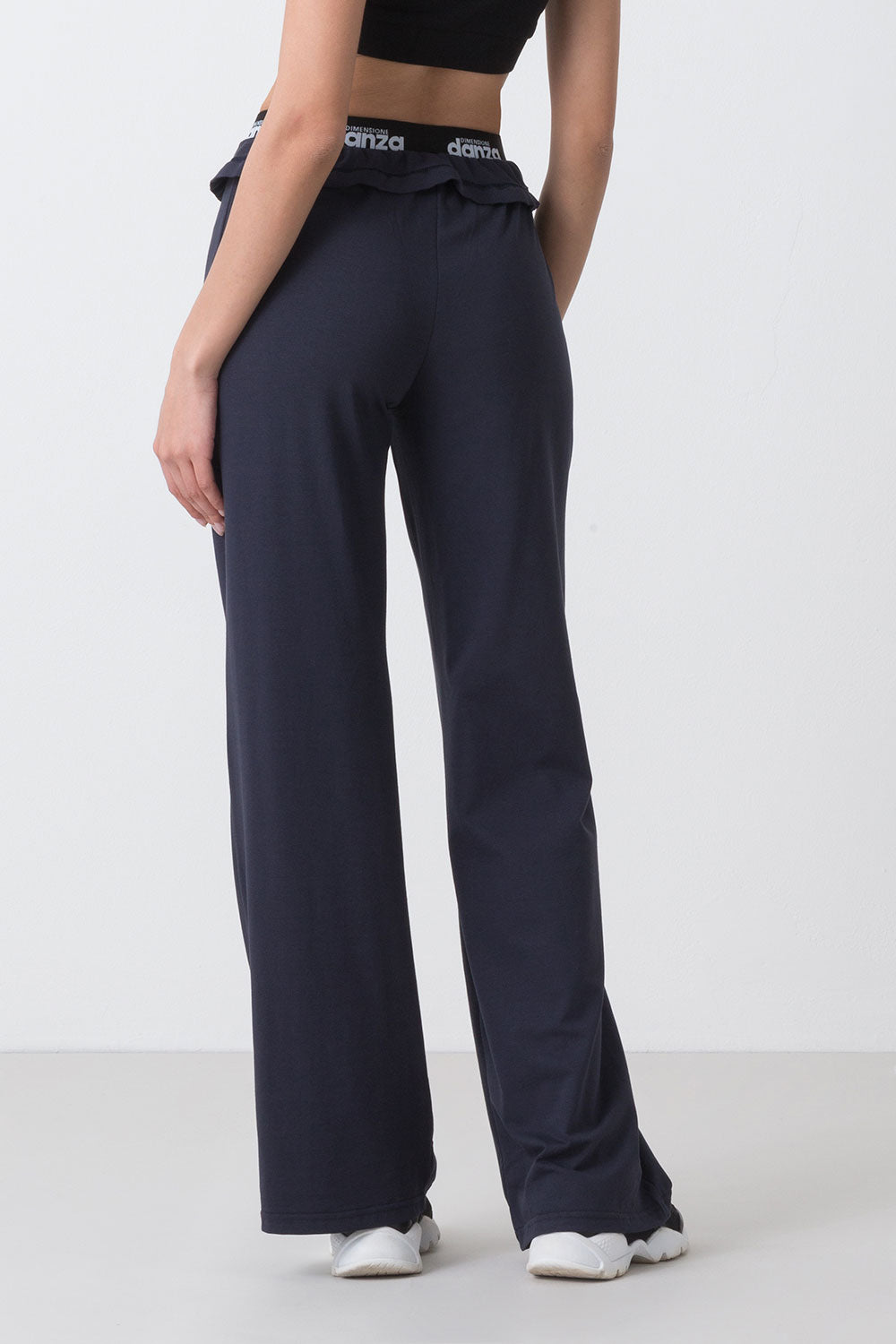 BASIC PANTALONE IN JERSEY STRETCH CON ELASTICO JACQUARD