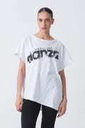 BALLET T-SHIRT ASIMMETRICA IN SLUB JERSEY