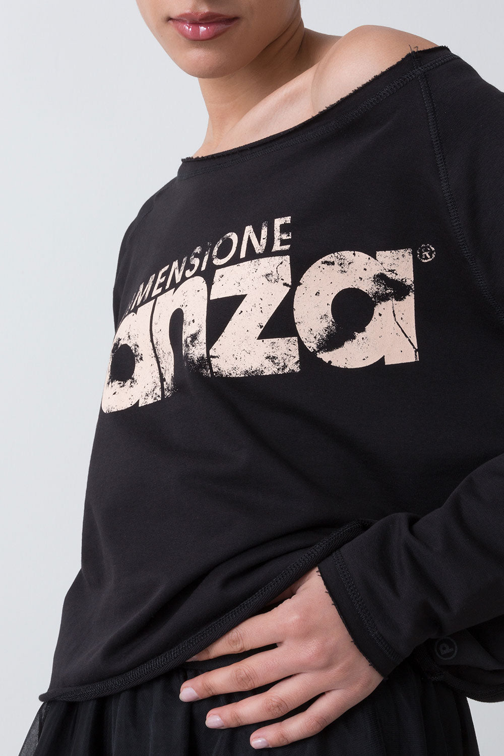 BALLET MAGLIACCIA A MANICHE LUNGHE IN FELPA NON GARZATA