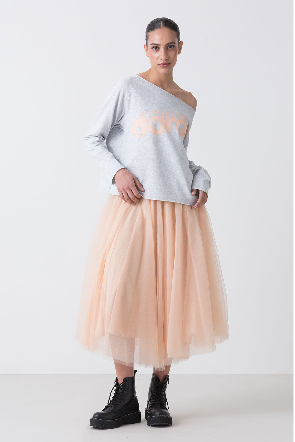 BALLET MAGLIACCIA A MANICHE LUNGHE IN FELPA NON GARZATA