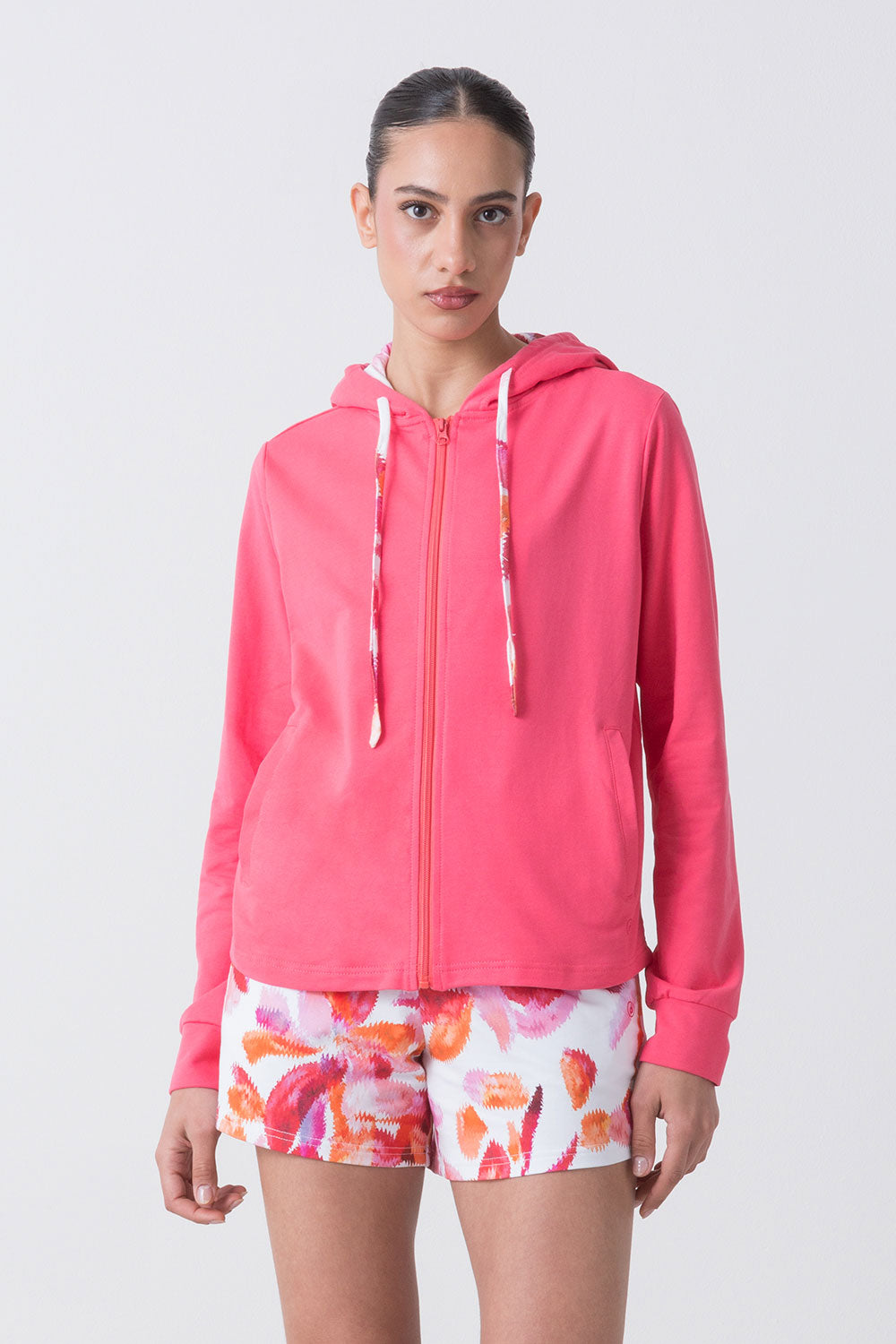 SUMMER GIACCA FULL ZIP CON CAPPUCCIO