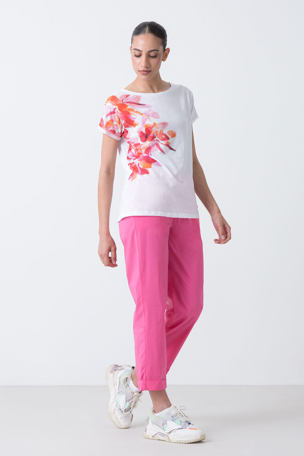 SUMMER T-SHIRT CON STAMPA FLOREALE