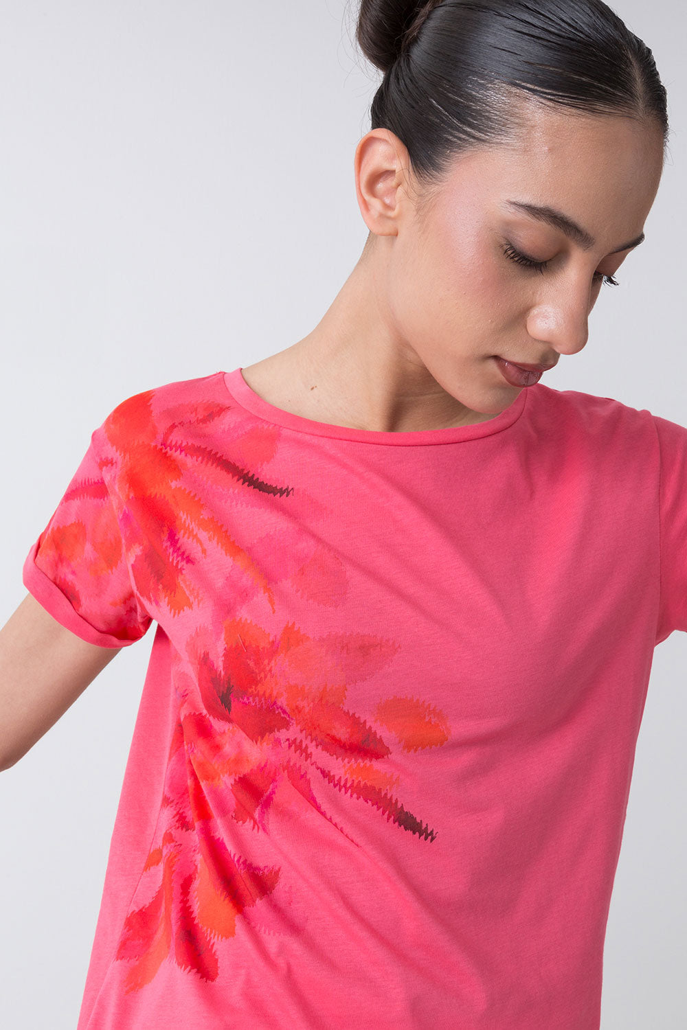SUMMER T-SHIRT CON STAMPA FLOREALE
