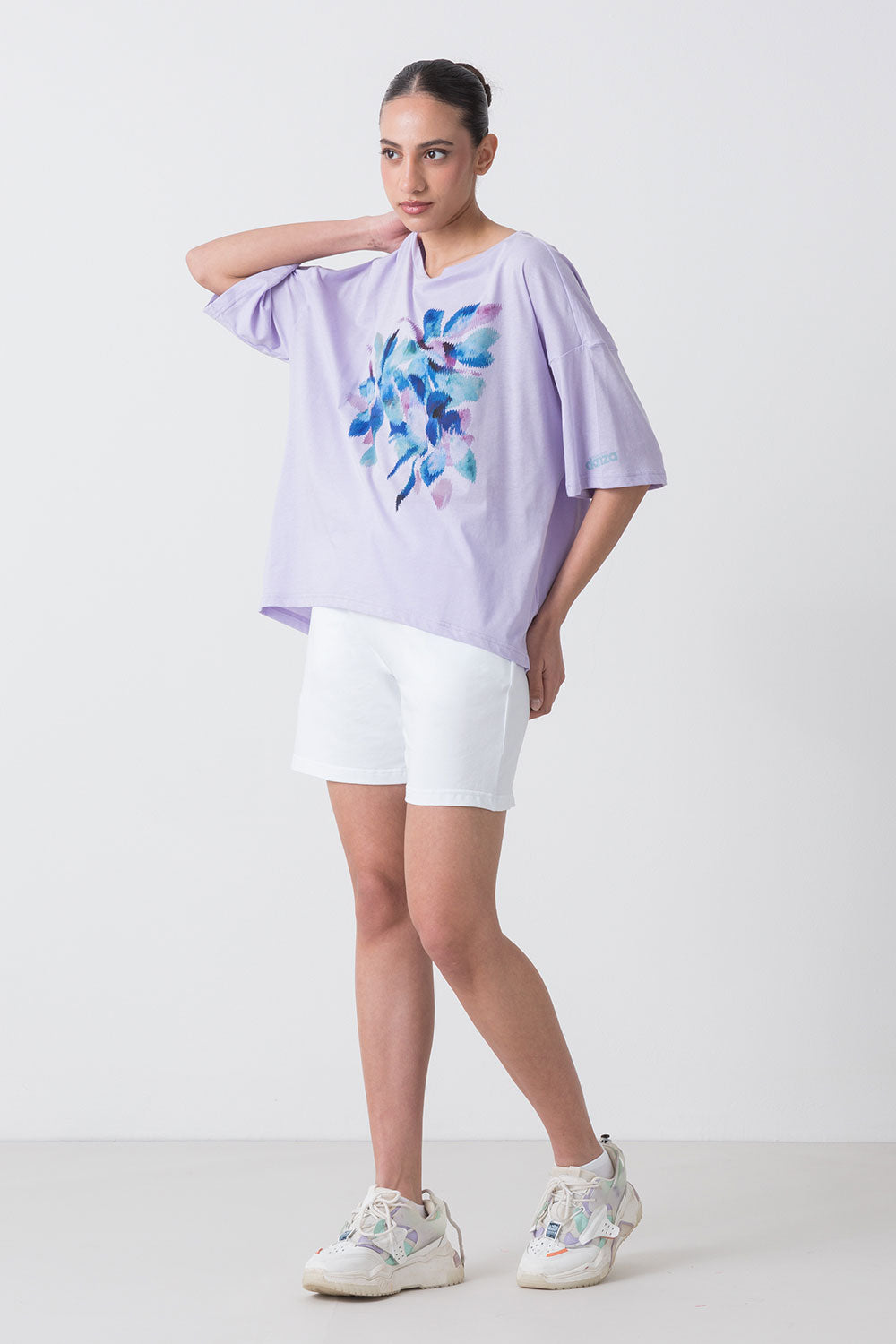 SUMMER T-SHIRT IN JERSEY LEGGERO CON GRAFICA FLOREALE