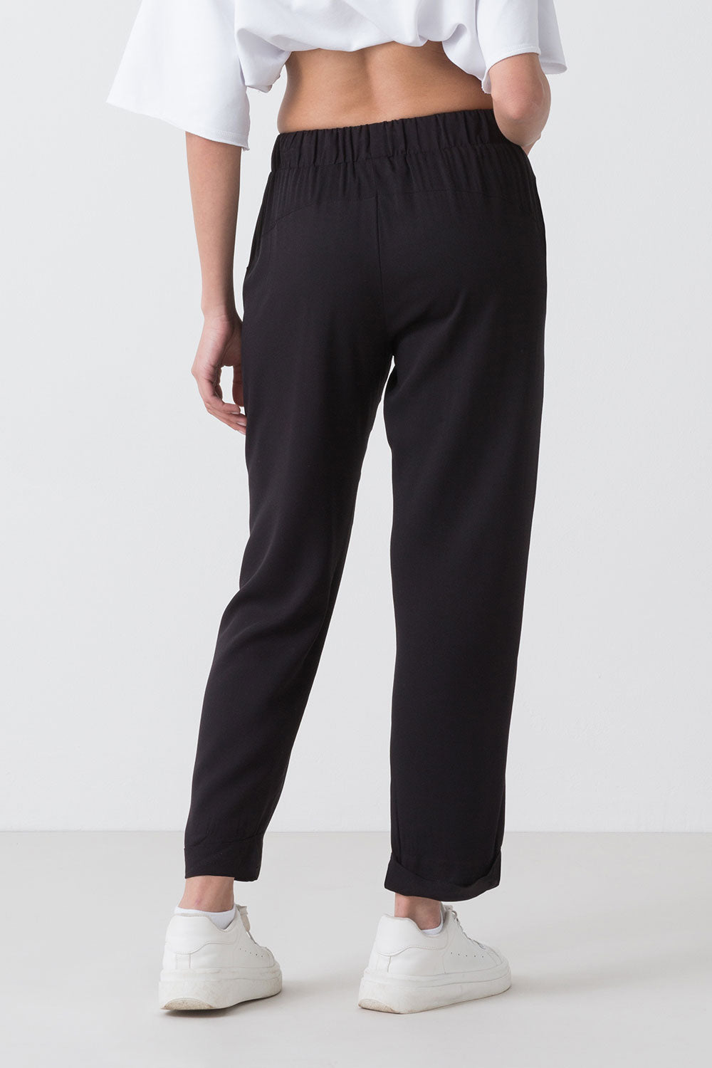 SUMMER PANTALONE IN POPELINE DI VISCOSA