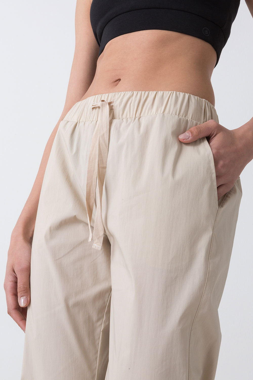 SUMMER PANTALONE IN POPELINE DI COTONE