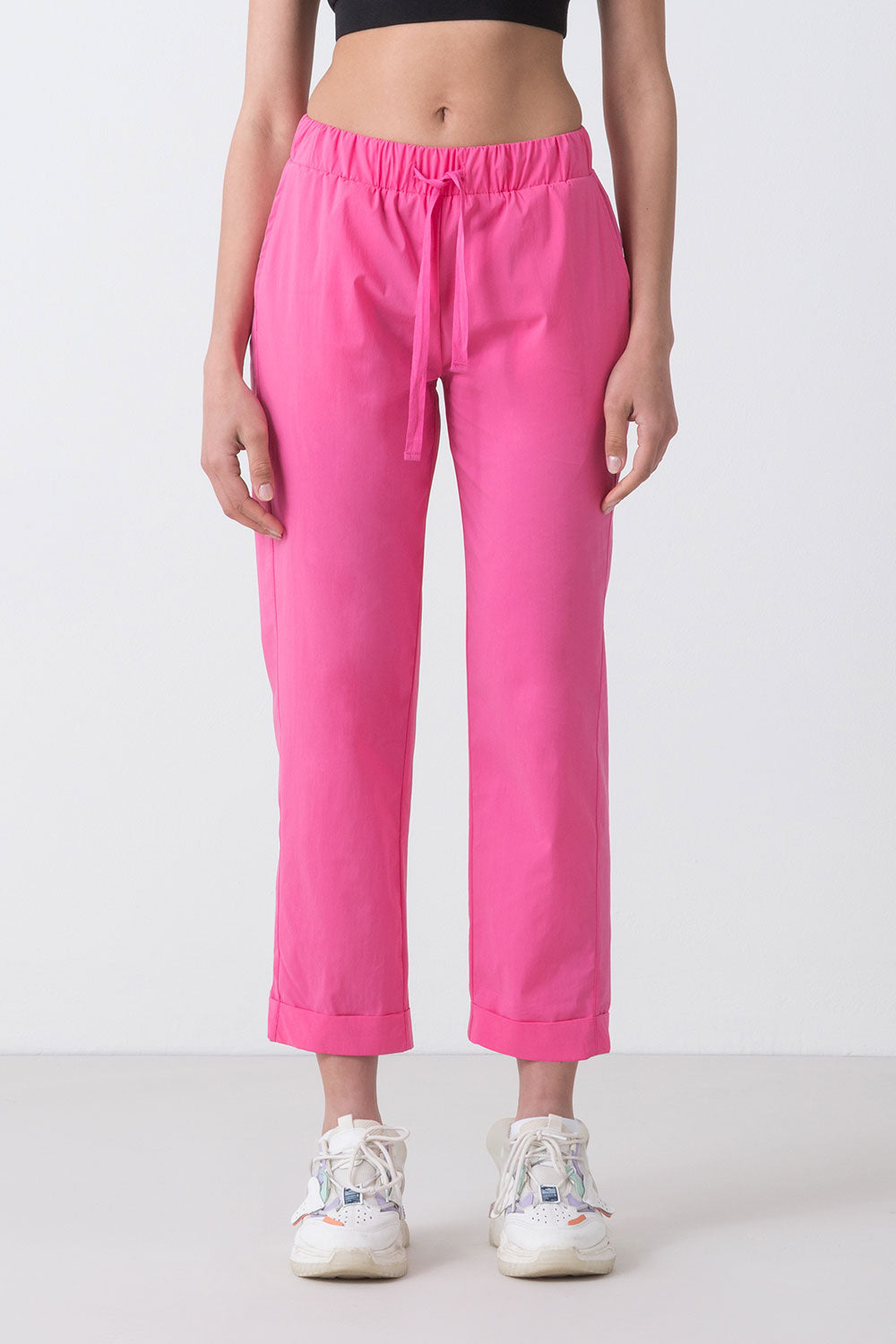 SUMMER PANTALONE IN POPELINE DI COTONE