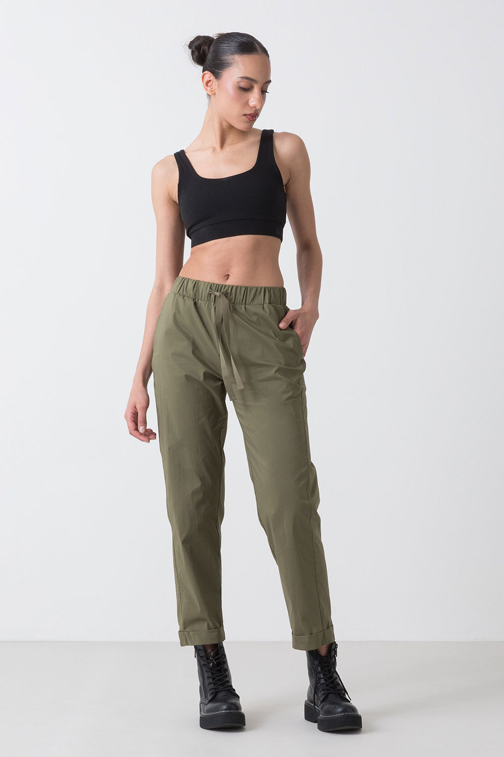 SUMMER PANTALONE IN POPELINE DI COTONE