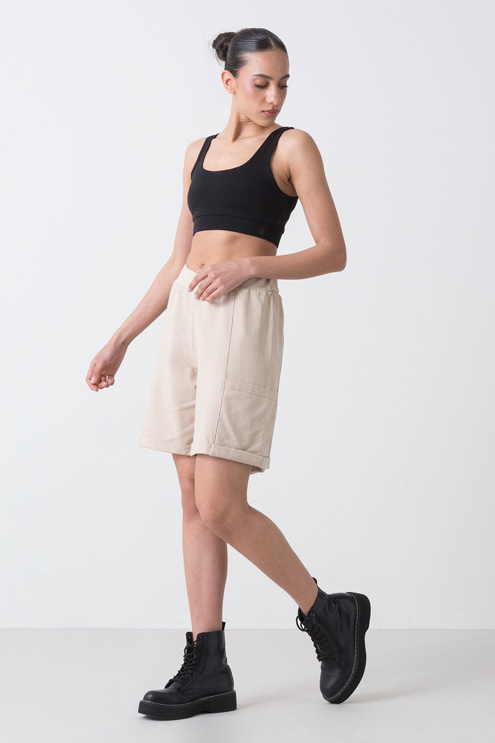 CITY BERMUDA IN FELPA STRETCH NON GARZATA