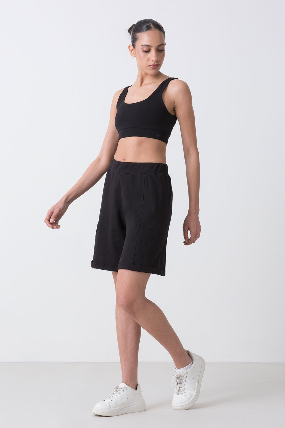 CITY BERMUDA IN FELPA STRETCH NON GARZATA