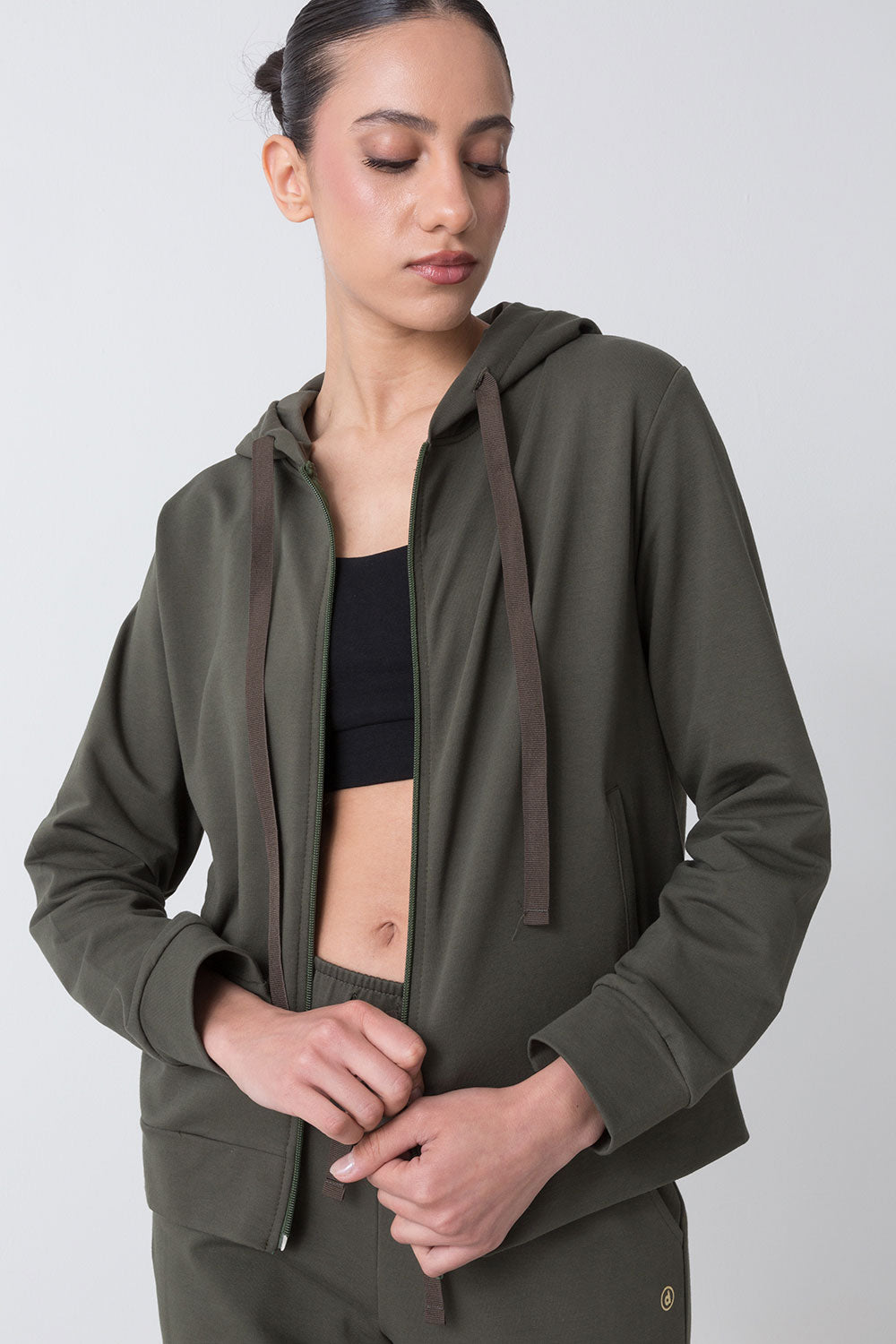 CITY GIACCA FULL ZIP CON CAPPUCCIO