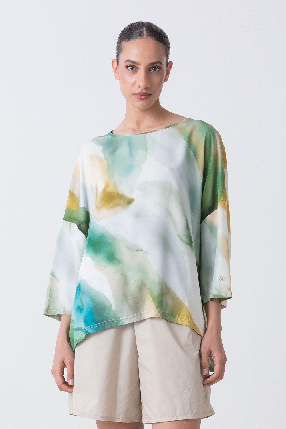 CITY T-SHIRT A MANICHE LUNGHE CON STAMPA ALL-OVER