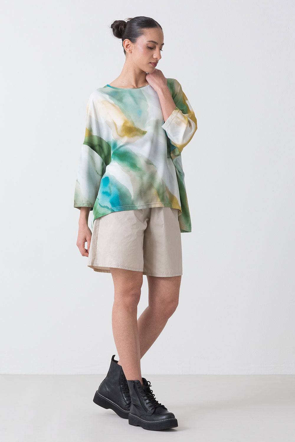 CITY T-SHIRT A MANICHE LUNGHE CON STAMPA ALL-OVER