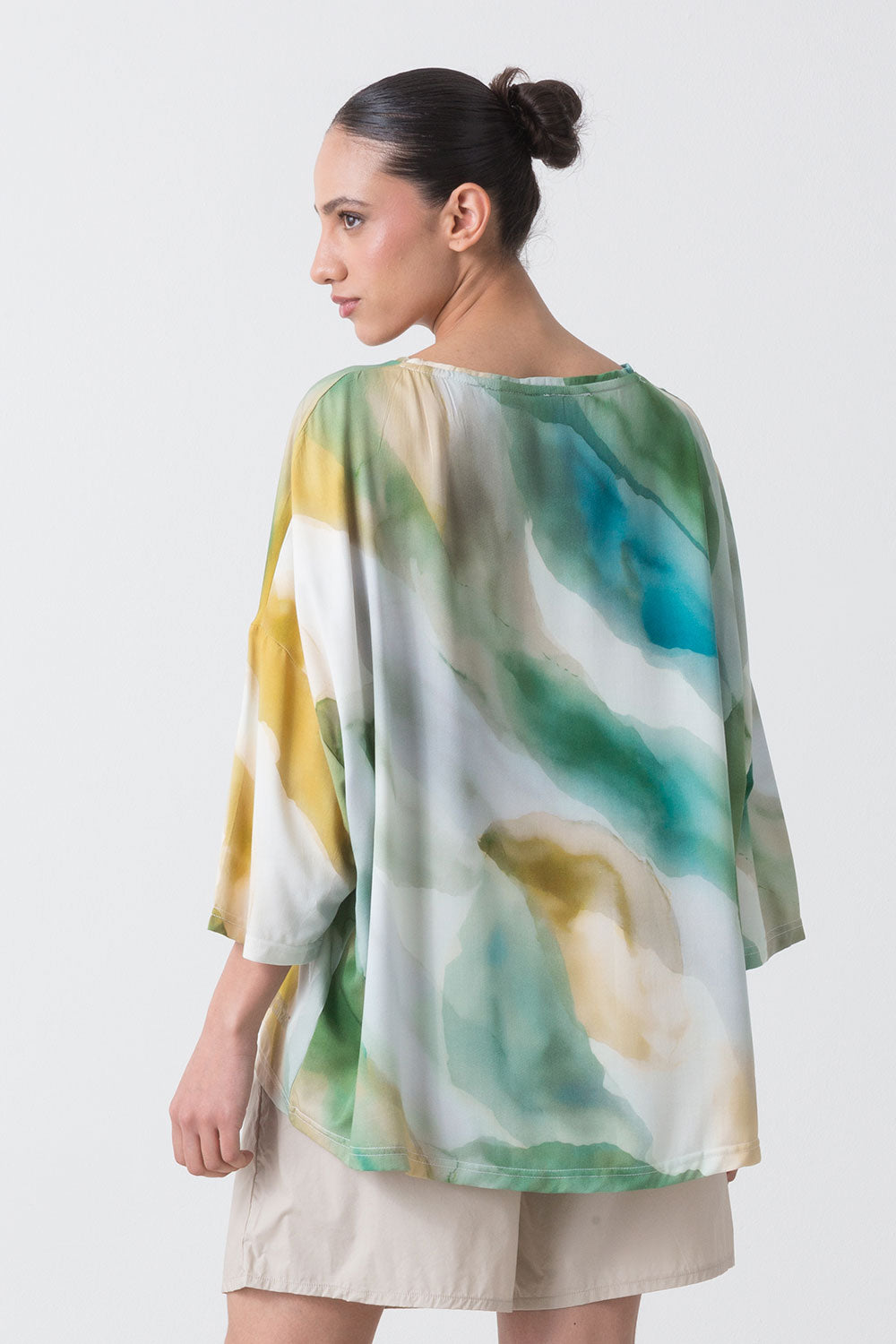 CITY T-SHIRT A MANICHE LUNGHE CON STAMPA ALL-OVER