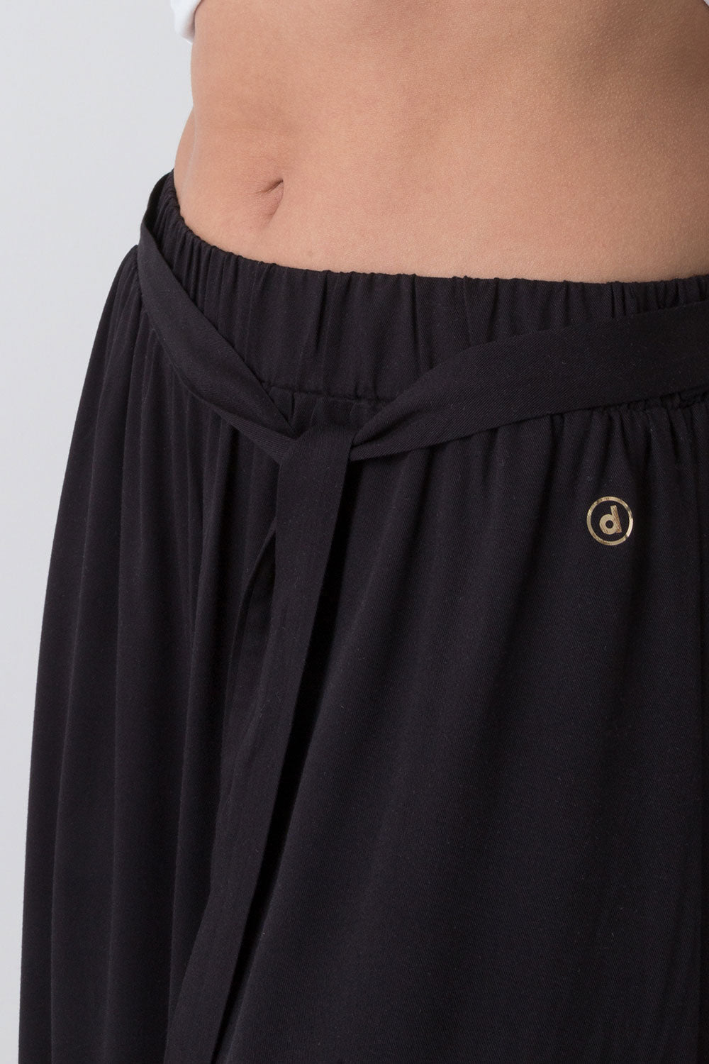 CITY PANTA PALAZZO IN POPELINE DI VISCOSA