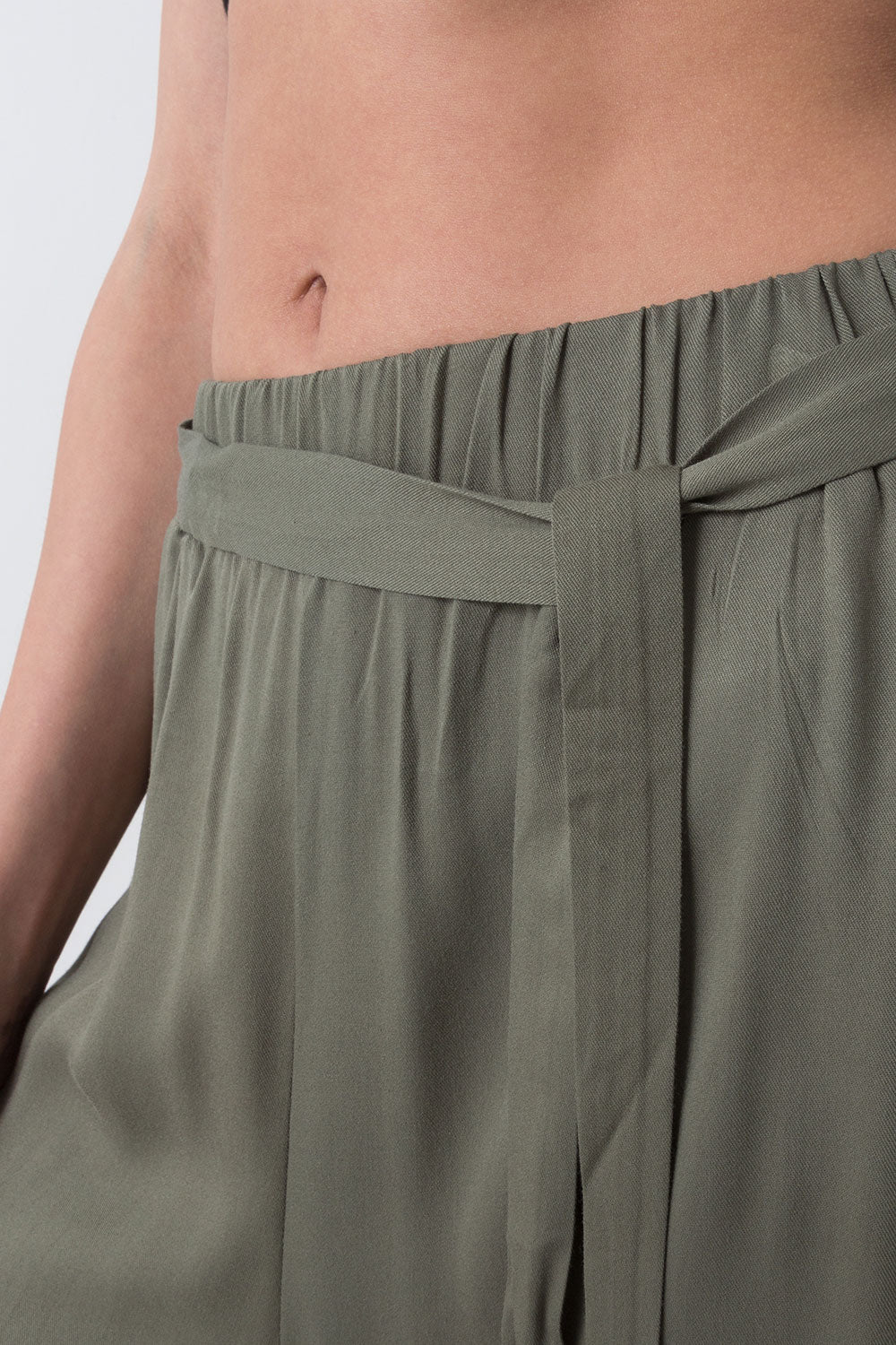 CITY PANTA PALAZZO IN POPELINE DI VISCOSA