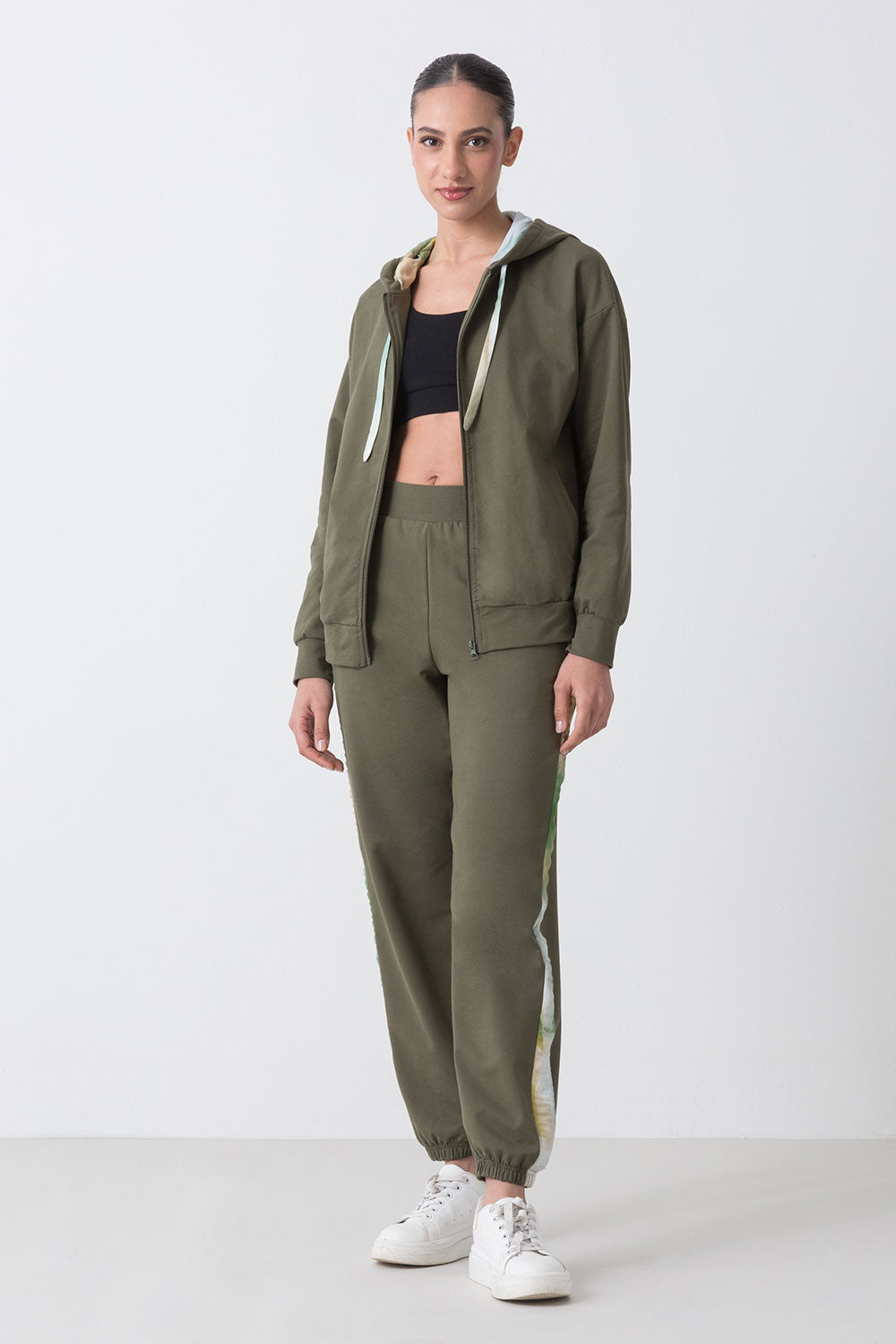 CITY PANTALONE CON ELASTICO AL FONDO E BANDE IN CONTRASTO