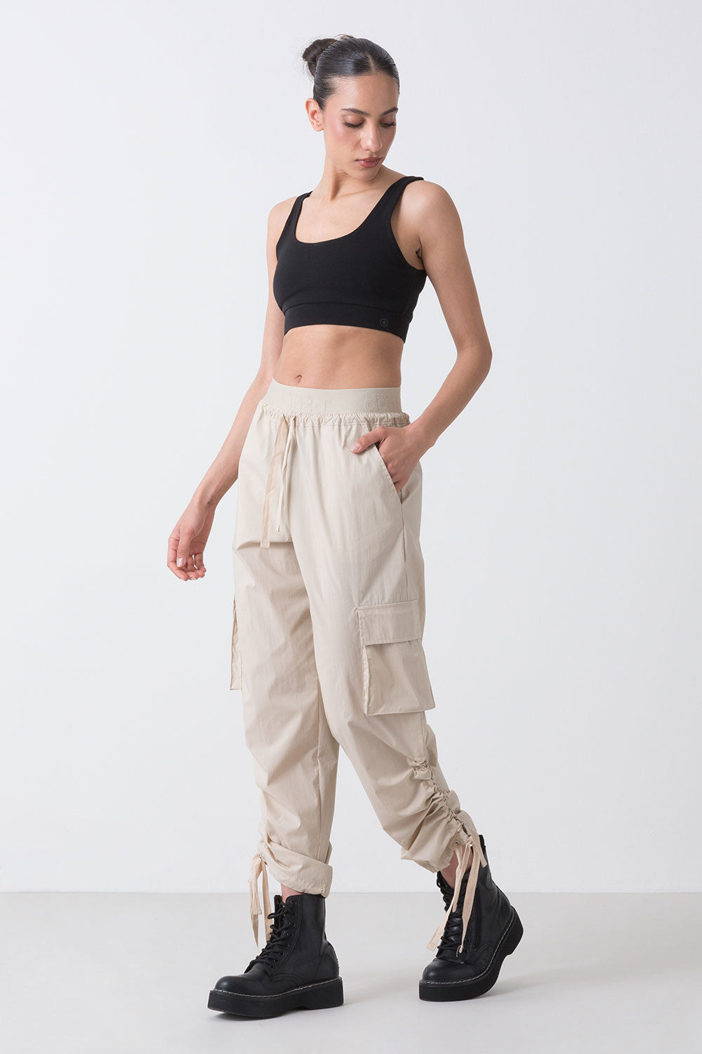 CITY PANTALONE CARGO IN POPELINE DI COTONE