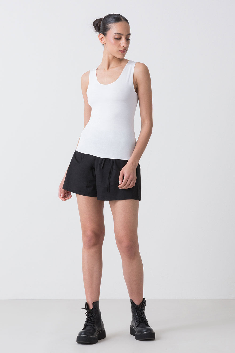 BASIC CANOTTA IN JERSEY ELASTICIZZATO